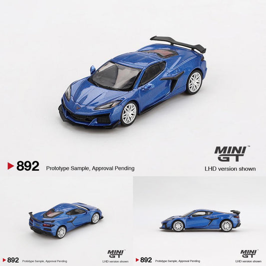 MINI GT 1/64 Chevrolet Corvette Z06 2023 Elkhart Lake Blue Metallic MGT00892-L