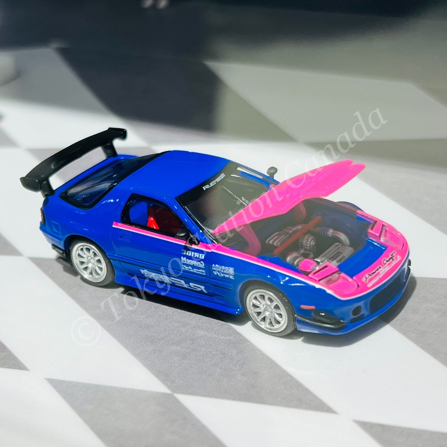 POPRACE 1/64 MAZDA RX7 FCS3 RE AMEMIYA APA XPO 2025 Exclusive Model S44-APAXPO2025