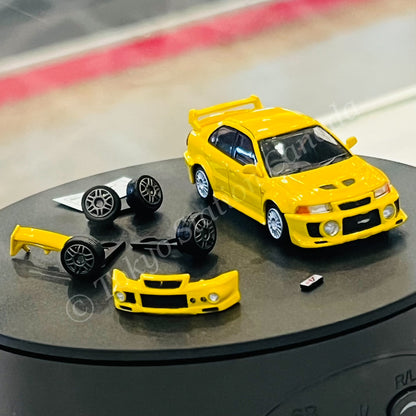 BM Creations 1/64 Mitsubishi Lancer EVO V / VI - YELLOW (RHD) 64B0407