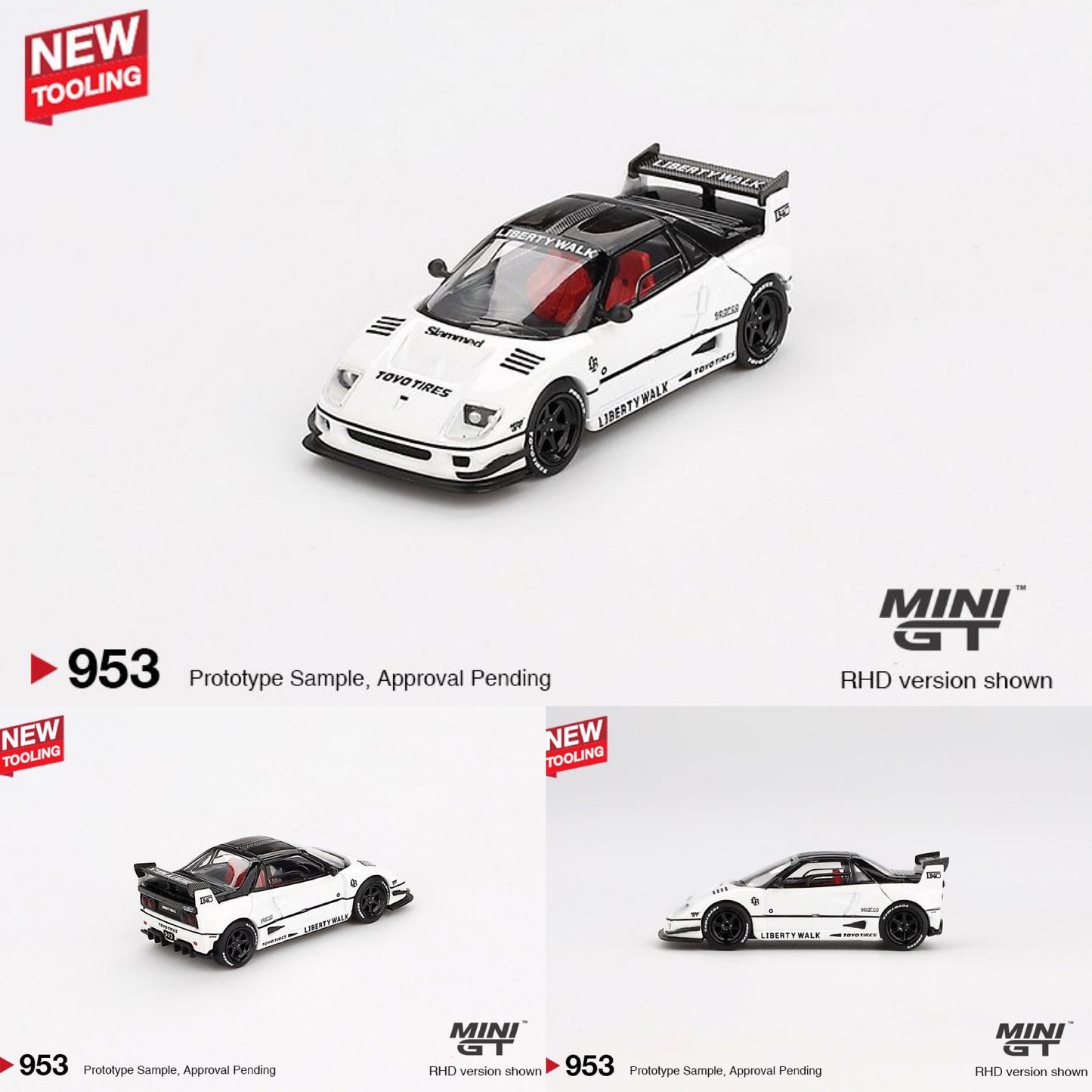MINI GT 1/64 Mazda AZ-1 Liberty Walk LB40 White 2024 Tokyo Auto Salon MGT00953-R
