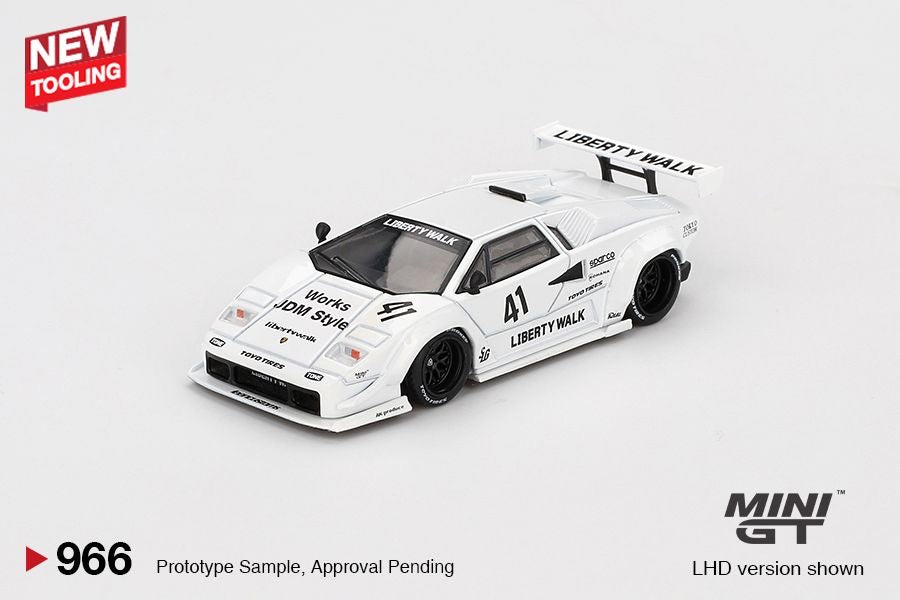 PREORDER MINI GT 1/64 Lamborghini Countach LB-WORKS White 2024