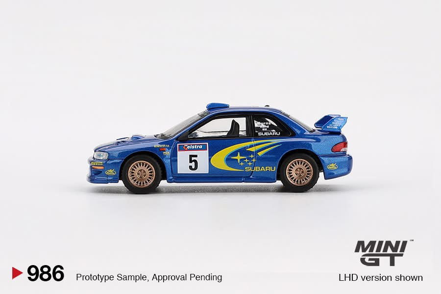 MINI GT 1/64 Subaru Impreza WRC99 – #5 Richard Burns / Robert Reid – Winner, 1999 Rally Australia – Australia Exclusive MGT00986-BL