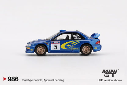 MINI GT 1/64 Subaru Impreza WRC99 – #5 Richard Burns / Robert Reid – Winner, 1999 Rally Australia – Australia Exclusive MGT00986-BL