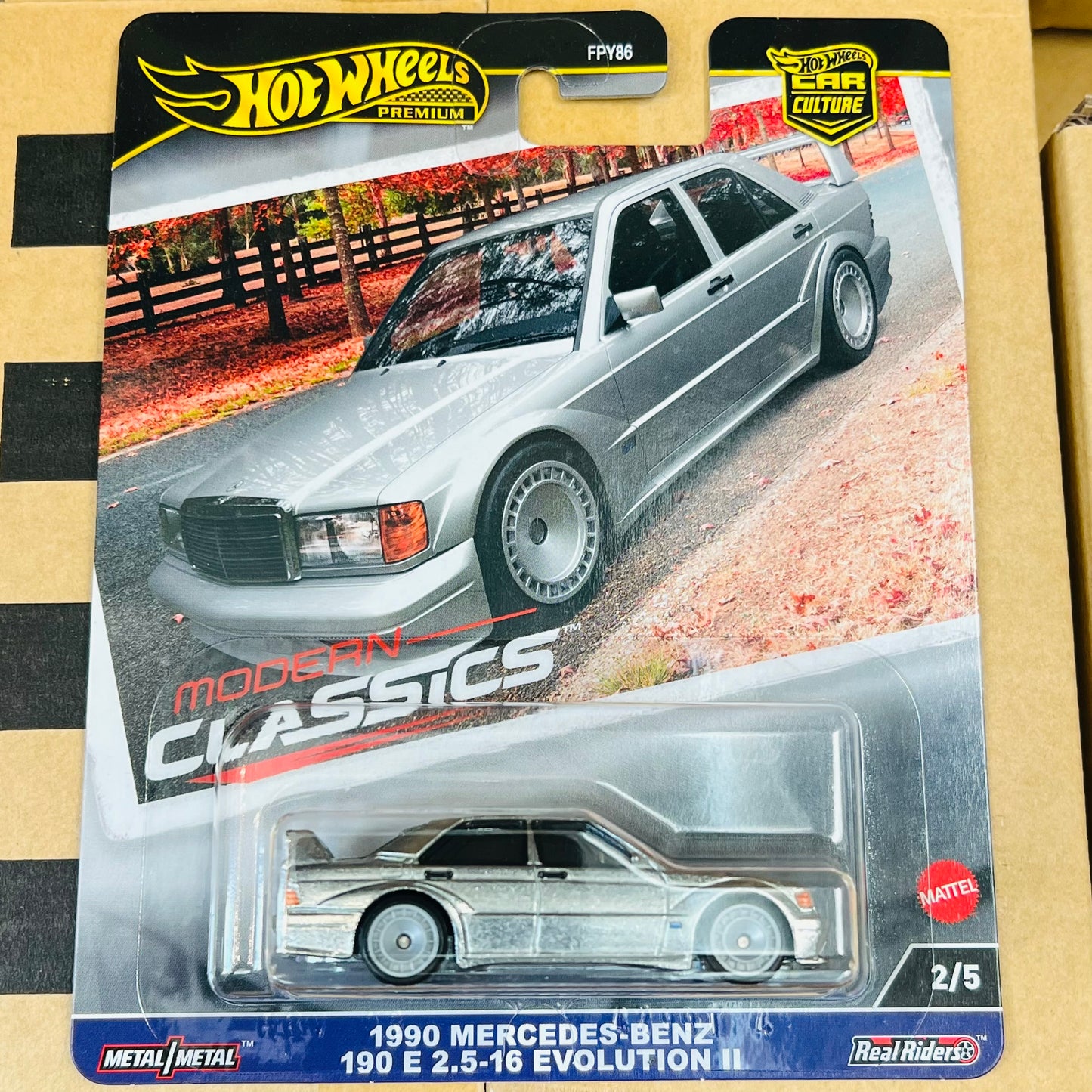 HOTWHEELS PREMIUM CAR CULTURE 1990 MERCEDES-BENZ 190E 2.5-16 EVOLUTION II HRV98