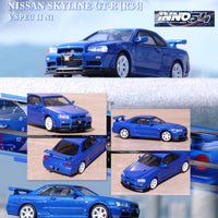 INNO64 1/64 NISSAN SKYLINE GT-R (R34) V-Spec II Nur Bayside Blue IN64-R34VS-BLU