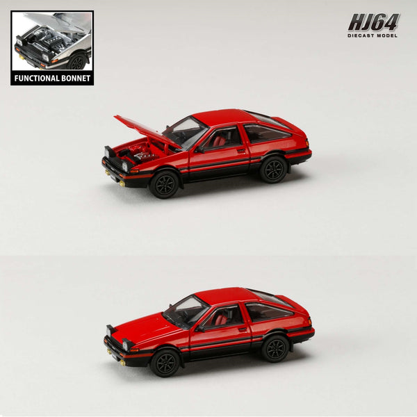 PREORDER HOBBY JAPAN 1/64 Toyota SPRINTER TRUENO GT APEX (AE86) JDM Style Red/Black HJ641052ARB (Approx. Release Date : Q2 2024 subjects to the manufacturer's final decision)