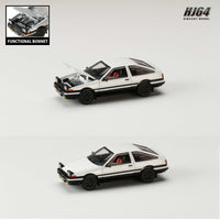 HOBBY JAPAN 1/64 Toyota SPRINTER TRUENO GT APEX (AE86) JDM Style White/Black HJ641052AWB