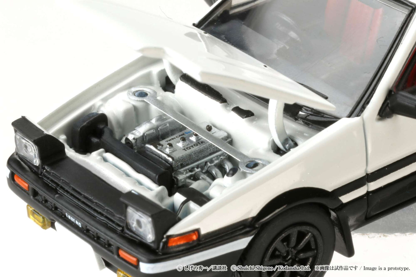 HOBBY JAPAN 1/64 Toyota SPRINTER TRUENO GT APEX (AE86) / INITIAL D Engine Mounted Model  VS Kyoichi Sudo HJ641052DB