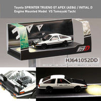 HOBBY JAPAN 1/64 Toyota SPRINTER TRUENO GT APEX (AE86) / INITIAL D Engine Mounted Model  VS Tomoyuki Tachi HJ641052DD