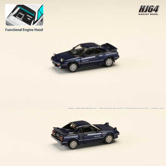HOBBY JAPAN 1/64 Toyota MR2 1600G-LIMITED SUPER CHARGER 1986 - Blue Mica HJ641056BBL