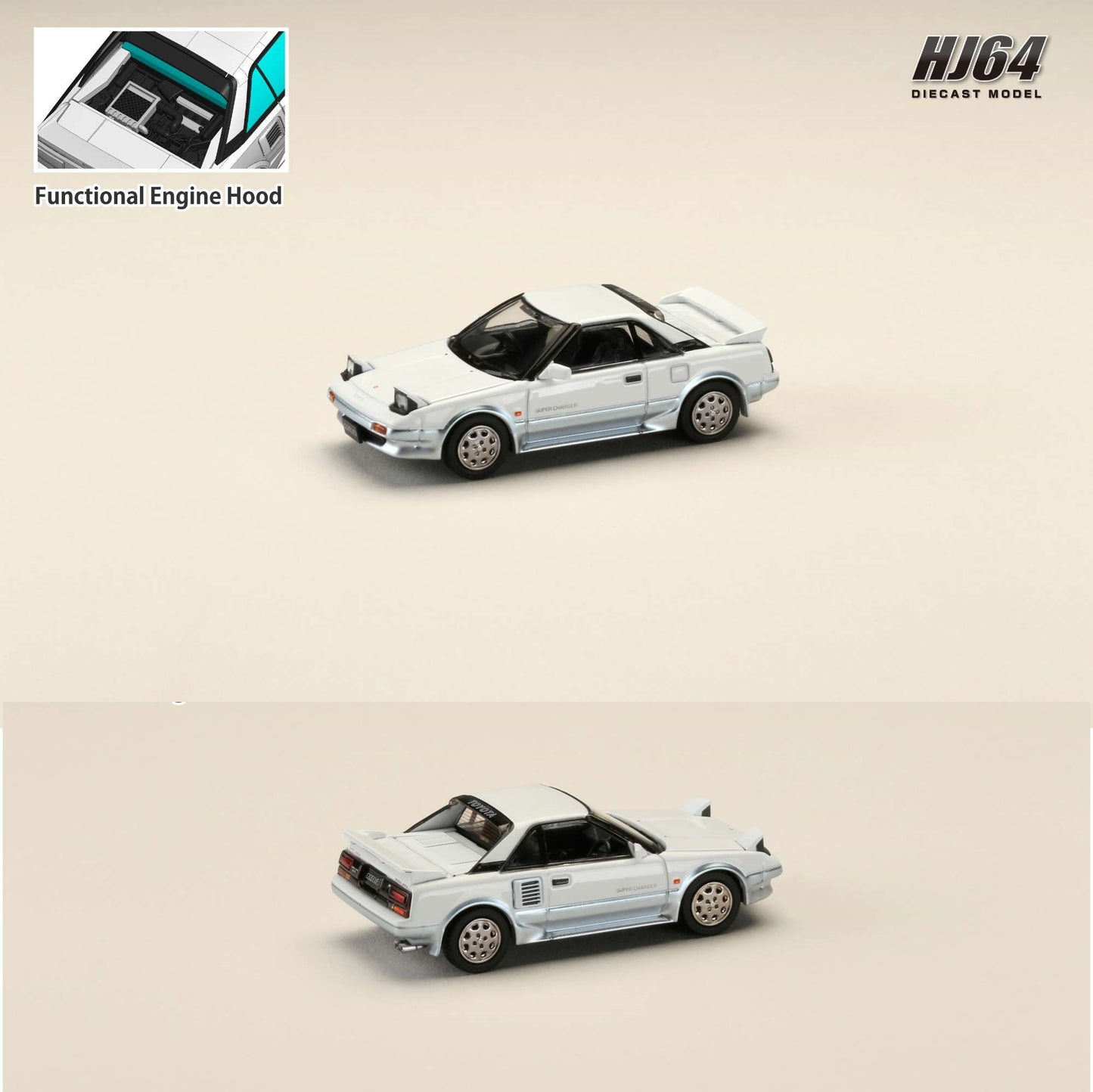 HOBBY JAPAN 1/64 Toyota MR2 1600G-LIMITED SUPER CHARGER 1986 - Sparkle Wave Toning HJ641056BWS