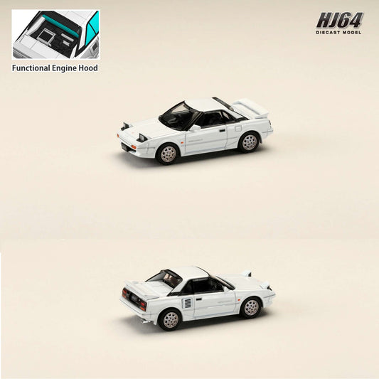 HOBBY JAPAN 1/64 Toyota MR2 1600G-LIMITED SUPER CHARGER 1986 - Super White Ⅱ HJ641056BW