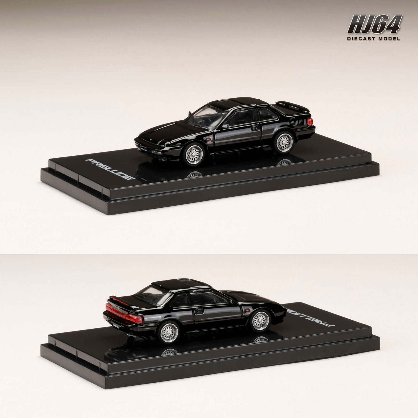 HOBBY JAPAN 1/64 Honda Prelude Si (BA5) 1989 Customized Version BLACK HJ642002CBK