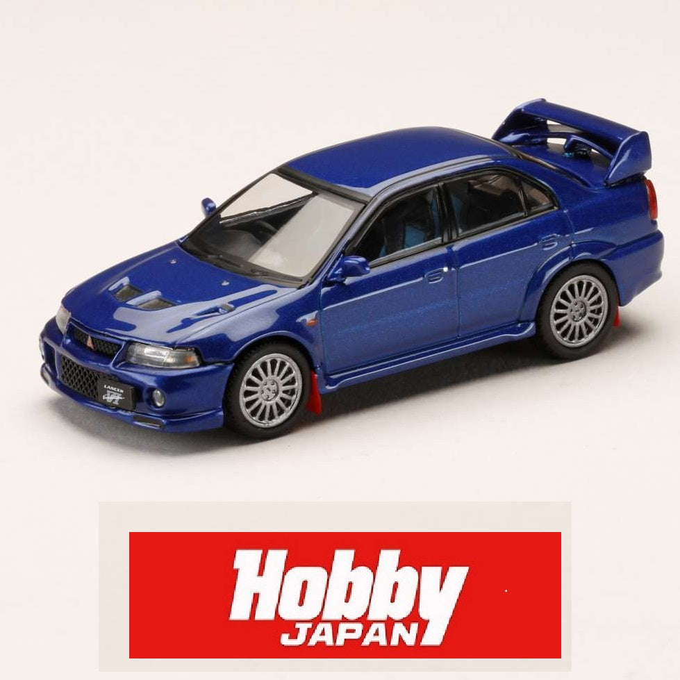 HOBBY JAPAN 1/64 MITSUBISHI LANCER GSR EVOLUTION 6 (CP9A) 1999 with Mud flap IJSSEL BLUE HJ642033ABLP