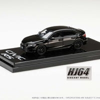 PREORDER HOBBY JAPAN 1/64 Honda CIVIC RS BLACK PEARL HJ642046ABK (Approx. Release Date : Q1 2025 subjects to the manufacturer's final decision)