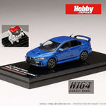 PREORDER HOBBY JAPAN 1/64 MITSUBISHI LANCER EVOLUTION Ⅹ FINAL EDITION WITH ENGINE DISPLAY MODEL BLUE HJ642053ABL (Approx. Release Date : Q3 2024 subjects to the manufacturer's final decision)