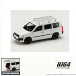 PREORDER HOBBY JAPAN 1/64 Toyota PROBOX Customized ver. with ROOF CARRIER - White HJ642062W  (Approx. Release Date : Q2 2024 subjects to the manufacturer's final decision)