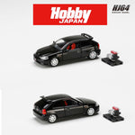 HOBBY JAPAN 1/64 Honda CIVIC TYPE R (E-EK9) 1997 with Engine Black Pearl HJ643016ABK