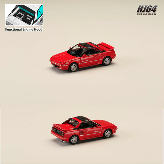 HOBBY JAPAN 1/64 Toyota MR2 1600G-LIMITED SUPER CHARGER 1988 T BAR ROOF - Super Red Ⅱ HJ643056AR