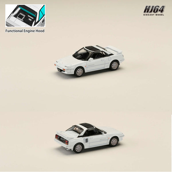 PREORDER HOBBY JAPAN 1/64 Toyota MR2 1600G-LIMITED SUPER CHARGER 1988 T BAR ROOF - Super White Ⅱ HJ643056AW (Approx. Release Date : Q2 2024 subjects to the manufacturer's final decision)