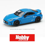 HOBBY JAPAN 1/64 Toyota GR86 RZ With Genuine Optional Rear Spoiler BRIGHT BLUE HJ644048BL