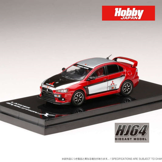 HOBBY JAPAN 1/64 MITSUBISHI LANCER EVOLUTION Ⅹ - RALLIART COLOR (RED) HJ644053RB