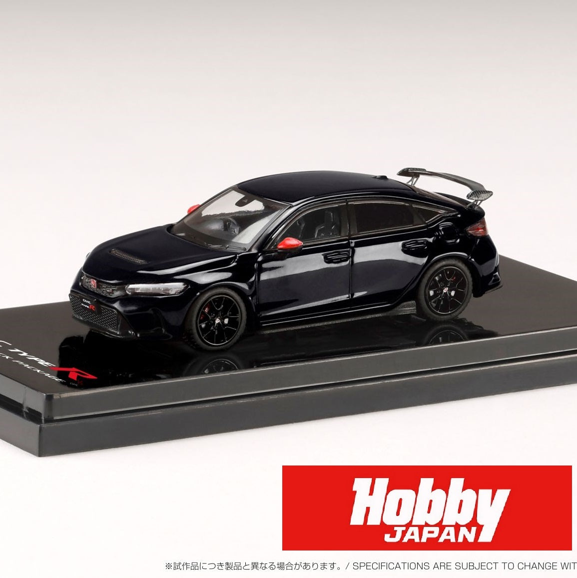 HOBBY JAPAN 1/64 Honda CIVIC TYPE R (FL5) RACING BLACK Package / Genuine Optional Parts BLACK HJ645063BK