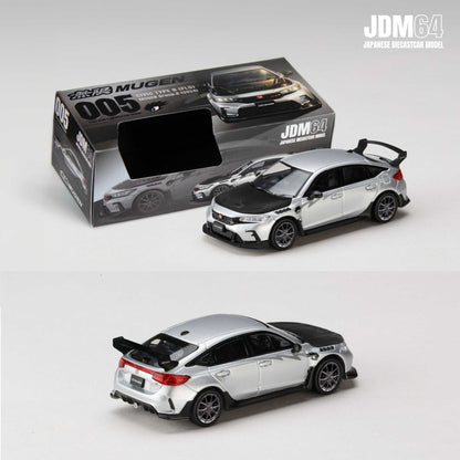 PREORDER HOBBY JAPAN JDM64 1/64 Civic Type R (FL5) Mugen Group.B 2024 - MATTE SILVER HJDM005B-33 (Approx. Release Date : Q3 2026 subjects to the manufacturer's final decision)
