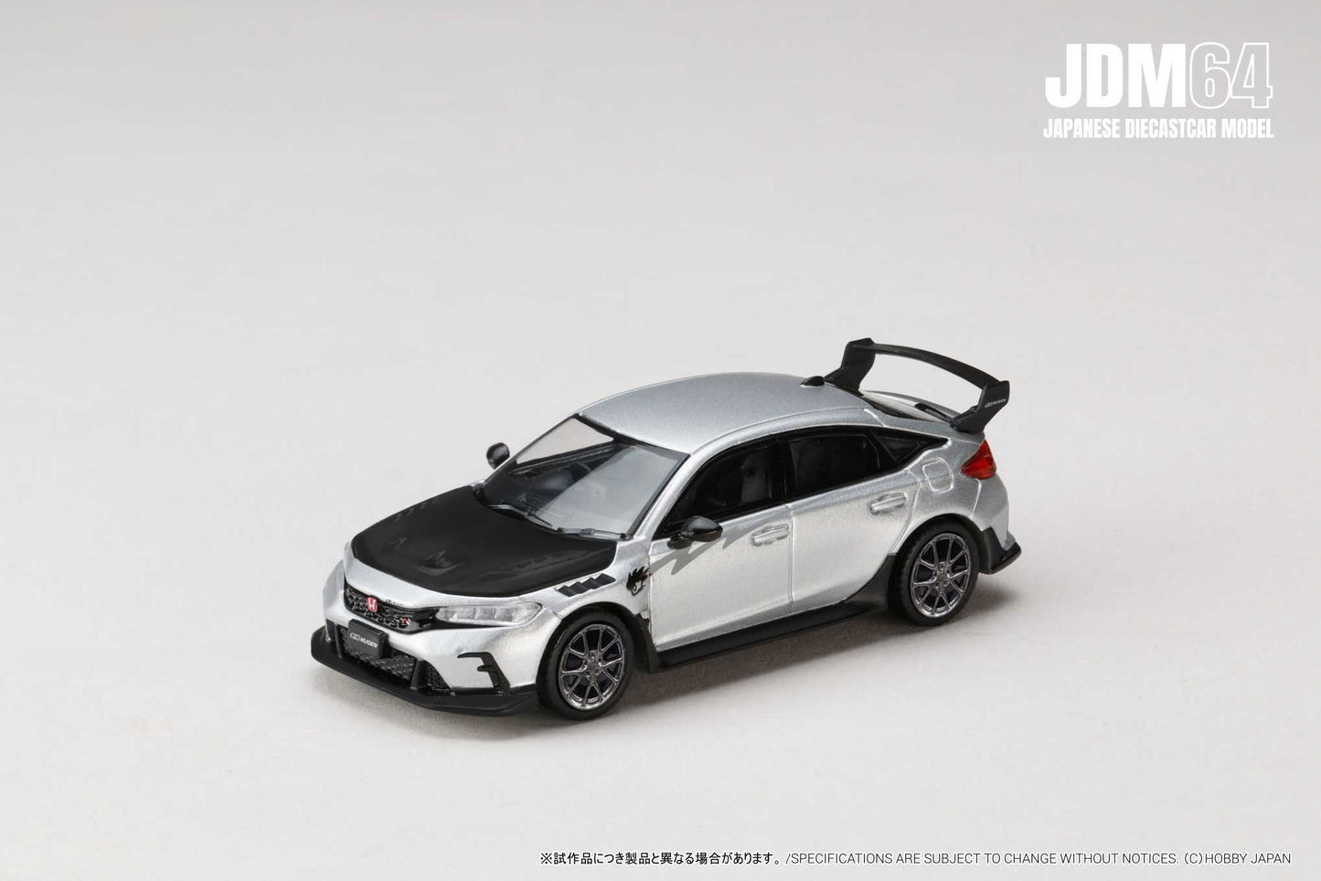 PREORDER HOBBY JAPAN JDM64 1/64 Civic Type R (FL5) Mugen Group.B 2024 - MATTE SILVER HJDM005B-33 (Approx. Release Date : Q3 2026 subjects to the manufacturer's final decision)