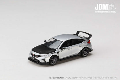 PREORDER HOBBY JAPAN JDM64 1/64 Civic Type R (FL5) Mugen Group.B 2024 - MATTE SILVER HJDM005B-33 (Approx. Release Date : Q3 2026 subjects to the manufacturer's final decision)