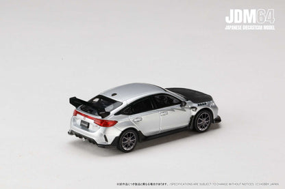 PREORDER HOBBY JAPAN JDM64 1/64 Civic Type R (FL5) Mugen Group.B 2024 - MATTE SILVER HJDM005B-33 (Approx. Release Date : Q3 2026 subjects to the manufacturer's final decision)