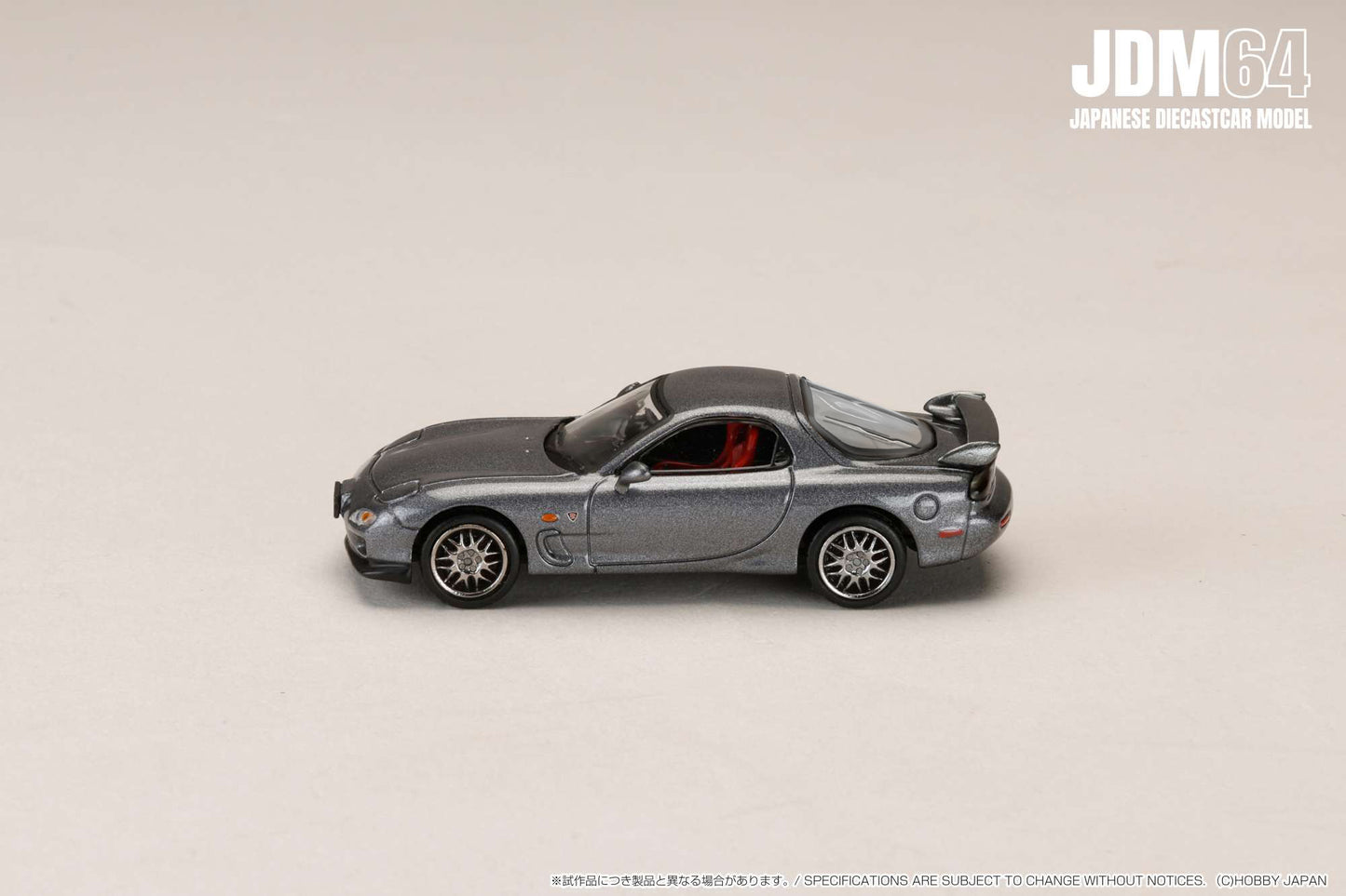 HOBBY JAPAN JDM64 1/64 Mazda RX-7 (FD3S) SPIRIT R Type A TITANIUM GRAY METALLIC HJDM007A-12