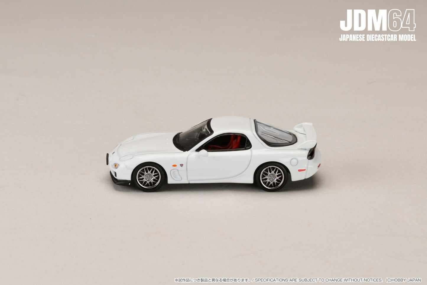 HOBBY JAPAN JDM64 1/64 Mazda RX-7 (FD3S) SPIRIT R Type A PURE WHITE HJDM007A-13