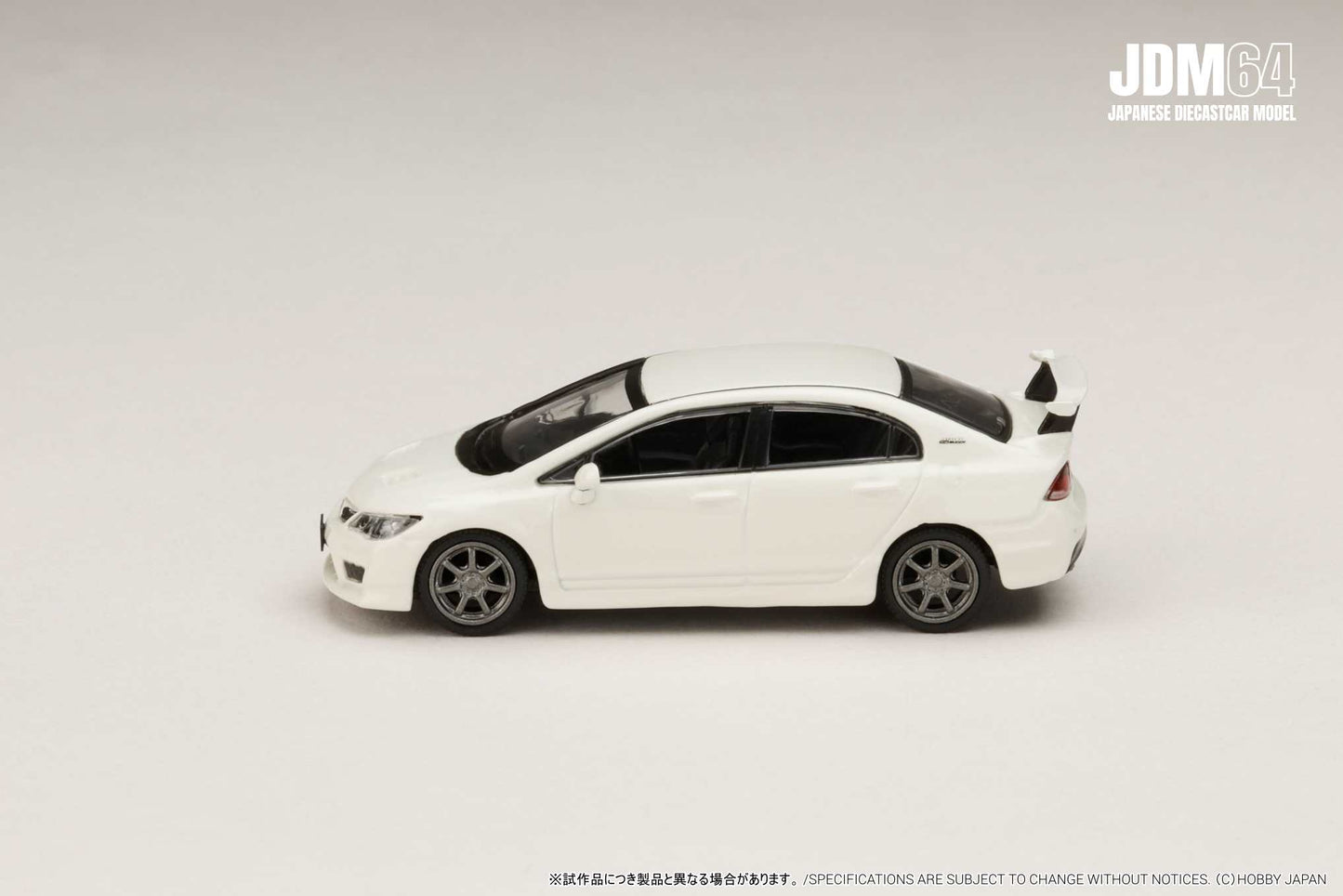 PREORDER HOBBY JAPAN JDM64 1/64 MUGEN CIVIC TYPE R (FD2) Championship White HJDM010-16 (Approx. Release Date : Q2 2026 subjects to the manufacturer's final decision)