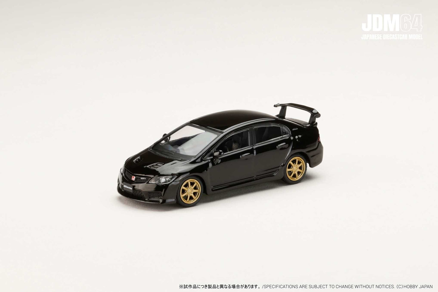 PREORDER HOBBY JAPAN JDM64 1/64 MUGEN CIVIC TYPE R (FD2) Crystal Black Pearl HJDM010-17 (Approx. Release Date : Q2 2026 subjects to the manufacturer's final decision)