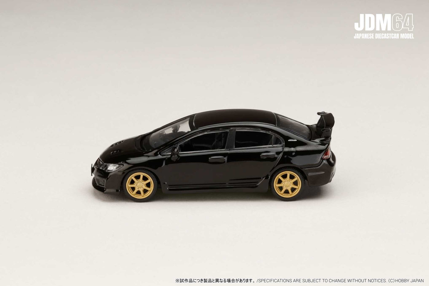 PREORDER HOBBY JAPAN JDM64 1/64 MUGEN CIVIC TYPE R (FD2) Crystal Black Pearl HJDM010-17 (Approx. Release Date : Q2 2026 subjects to the manufacturer's final decision)
