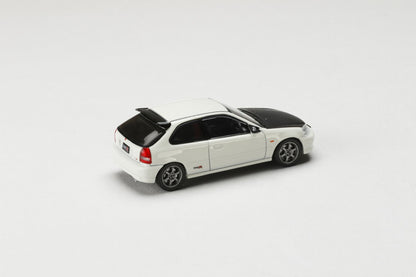 JDM64 by HOBBY JAPAN 1/64 Honda CIVIC TYPE R (EK9) JDM STYLE - Championship White HJDM001-3