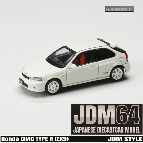 PREORDER JDM64 by HOBBY JAPAN 1/64 Honda CIVIC TYPE R (EK9) - Championship White HJDM001-1 (Approx. Release Date : Q3 2024 subjects to the manufacturer's final decision)
