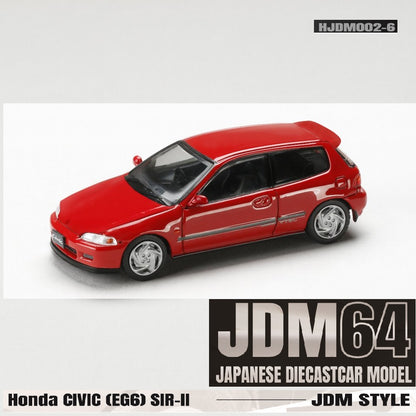 JDM64 by HOBBY JAPAN 1/64 Honda CIVIC (EG6) SIR-Ⅱ - Milano Red HJDM002-6