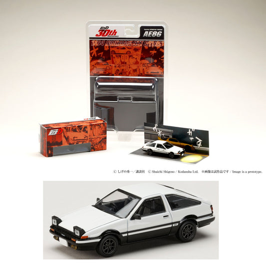 HOBBY JAPAN JDM64 INITIAL D 30th Anniversary Blister Pack Series 1/64 Toyota SPRINTER TRUENO (AE86) / INITIAL D Takumi Fujiwara VS Keisuke Takahashi HJDMD001A