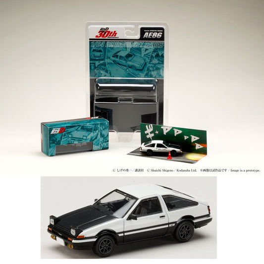 HOBBY JAPAN JDM64 INITIAL D 30th Anniversary Blister Pack Series 1/64 Toyota SPRINTER TRUENO (AE86) / INITIAL D Takumi Fujiwara VS Tomoyuki Tachi HJDMD001B