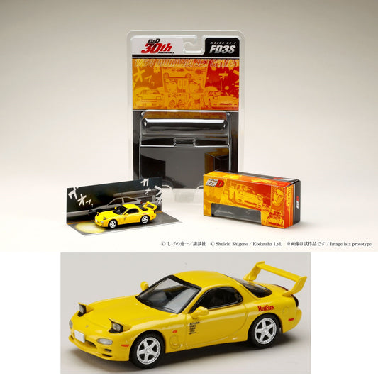 HOBBY JAPAN JDM64 INITIAL D 30th Anniversary Blister Pack Series 1/64 MAZDA RX-7 (FD3S) RedSuns / INITIAL D Keisuke Takahashi VS Takumi Fujiwara  HJDMD002A