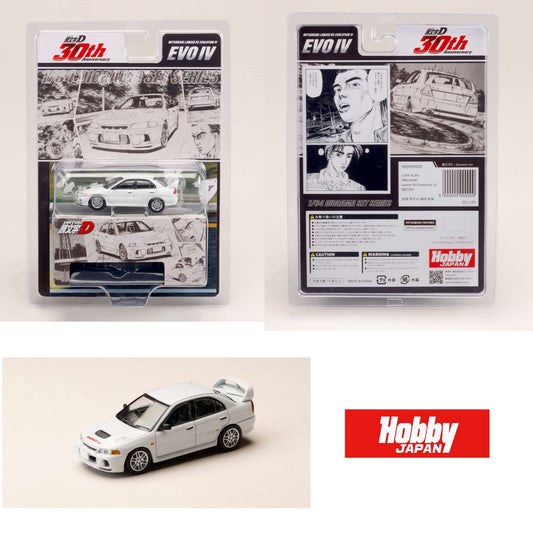 HOBBY JAPAN JDM64 INITIAL D 30th Anniversary Blister Pack Series 1/64 Mitsubishi Lancer RS Evolution IV / INITIAL D  Seiji Iwaki VS Takumi Fujiwara HJDMD005
