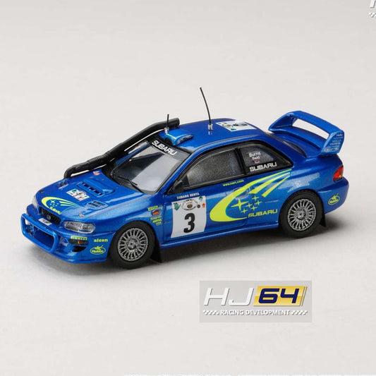 PREORDER HOBBY JAPAN 1/64 SUBARU IMPREZA WRC 2000 #3 (SAFARI) HJR646041E (Approx. Release Date : Q3 2025 subjects to the manufacturer's final decision)