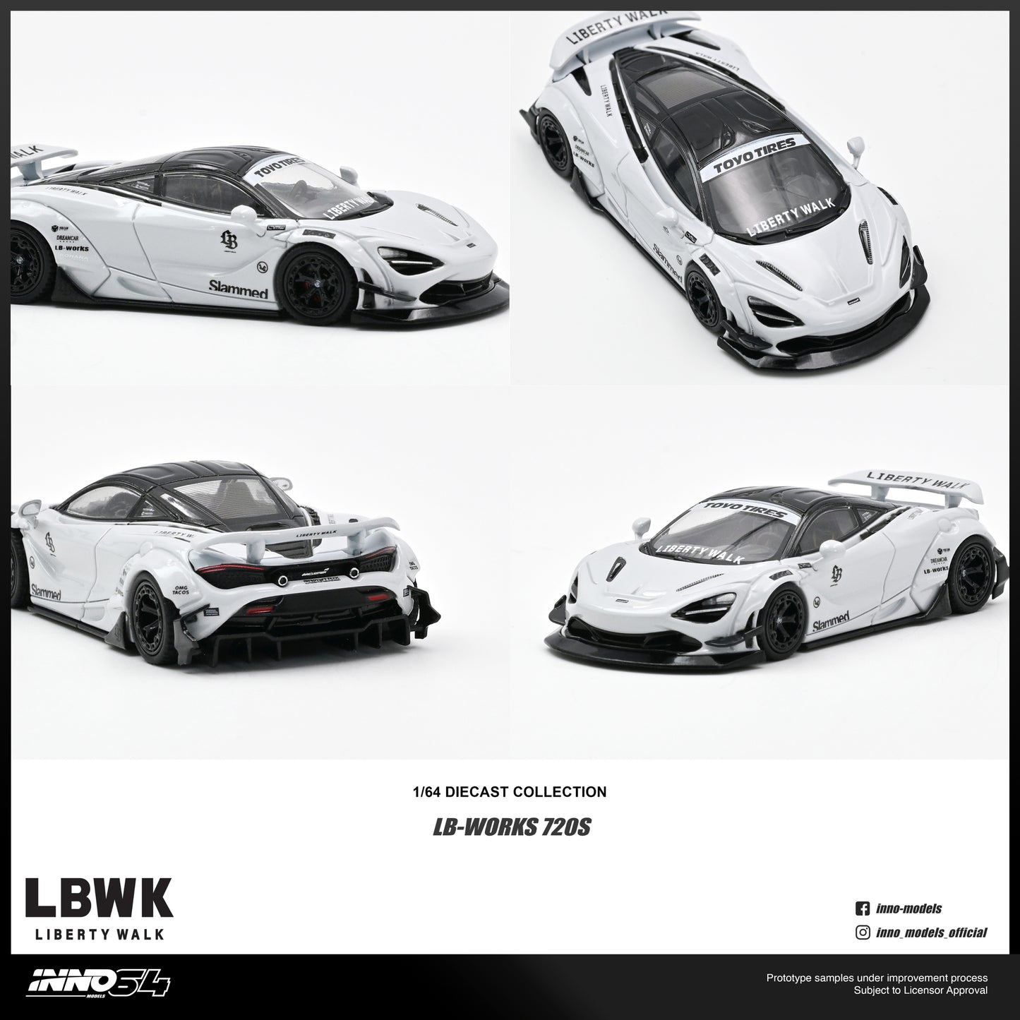 PREORDER INNO64 1/64 LIBERTY WALK 720S IN64-LBWK720S-01 (Approx. Release Date : Q1 2027 subject to the manufacturer's final decision) **Chase cars are randomly packed**