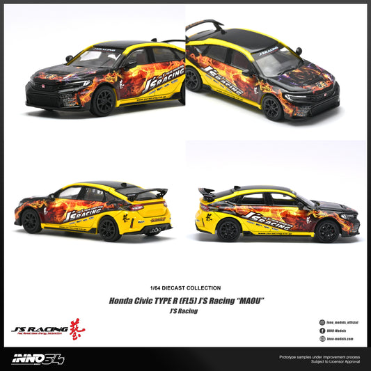 PREORDER INNO64 1/64 HONDA CIVIC TYPE R (FL5) J'S RACING "MAOU" IN64-FL5JS MAOU (Approx. Release Date : Q4 2026 subject to the manufacturer's final decision)