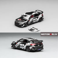 PREORDER Motorhelix 1/64 Honda Civic TYPE R (FL5) HKS Matte Black (Approx. Release Date: Q1 2026 and subject to the manufacturer's final decision)