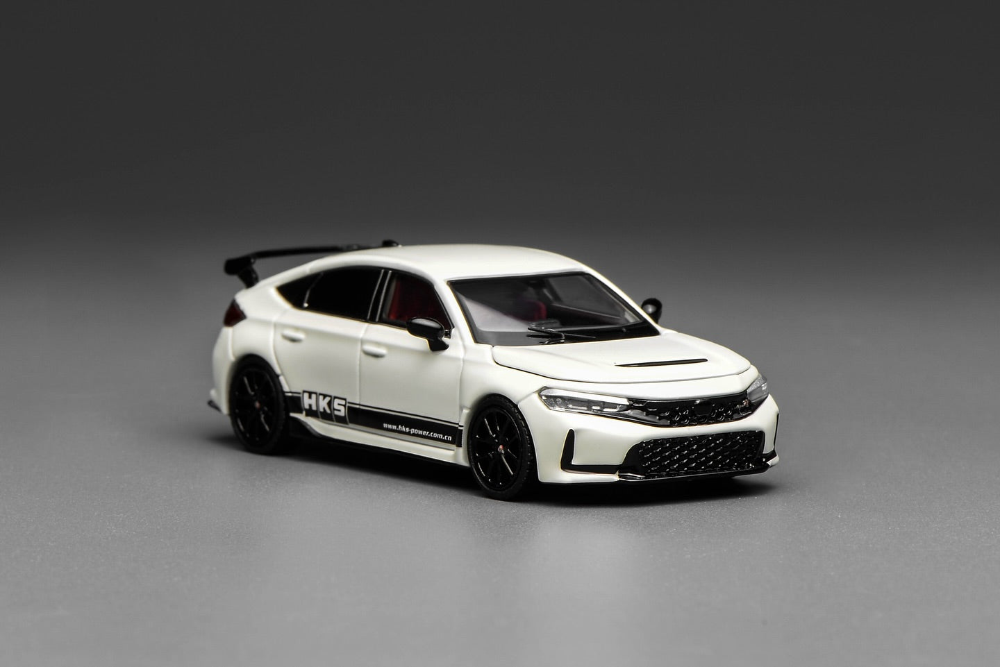 PREORDER Motorhelix 1/64 Honda Civic TYPE R (FL5) HKS Championship White (Approx. Release Date: Q1 2026 and subject to the manufacturer's final decision)