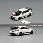 PREORDER Motorhelix 1/64 Honda Civic TYPE R (FL5) HKS Championship White (Approx. Release Date: Q1 2026 and subject to the manufacturer's final decision)