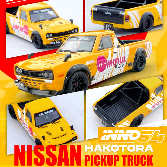 INNO64 1/64 NISSAN HAKOTORA PICK UP TRUCK "MOTUL" Livery IN64-HKT-MOTUL